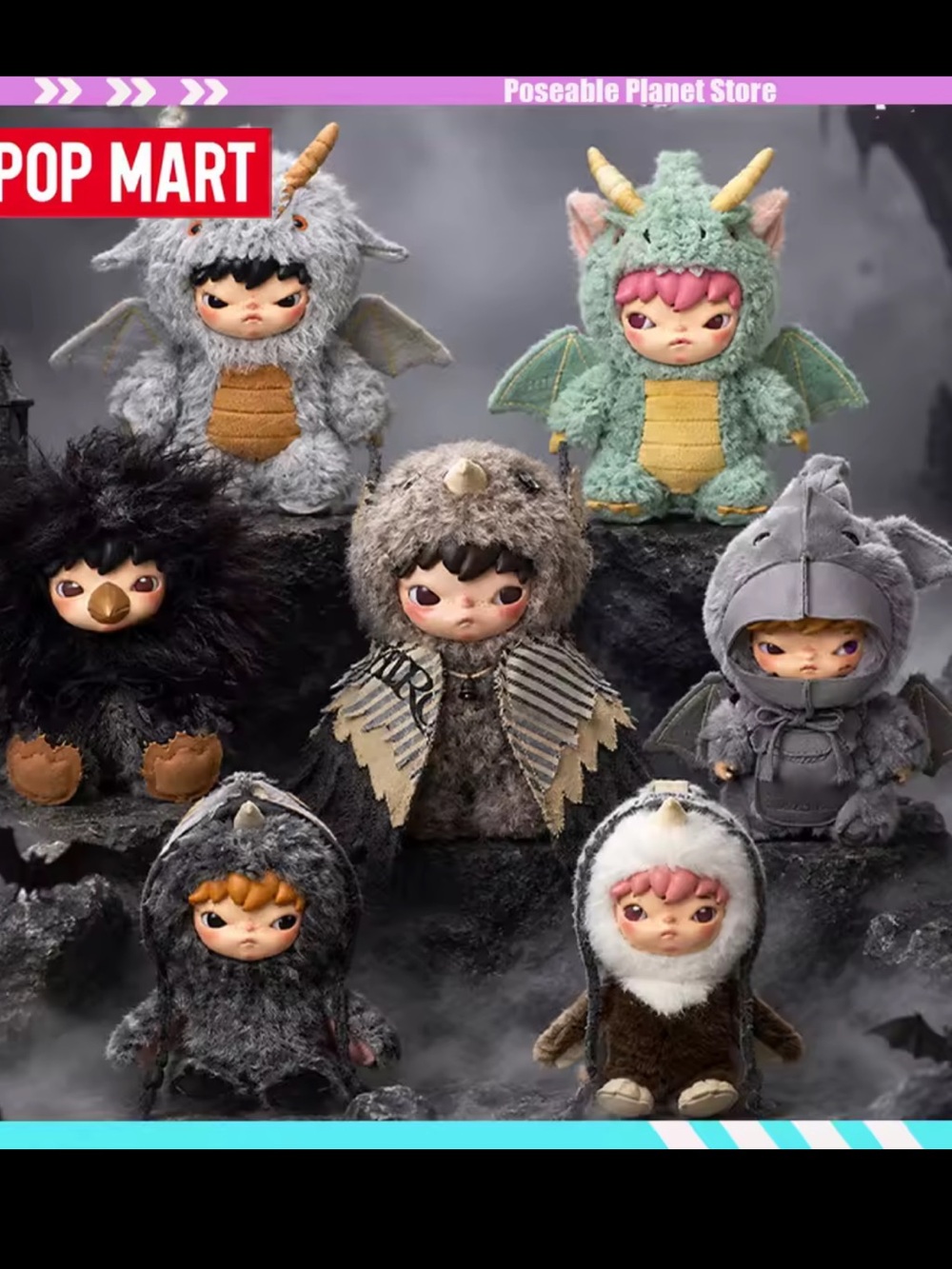 HIRONO MIST-WALKER sealed case of 6 plush keychains. Not sold in US.